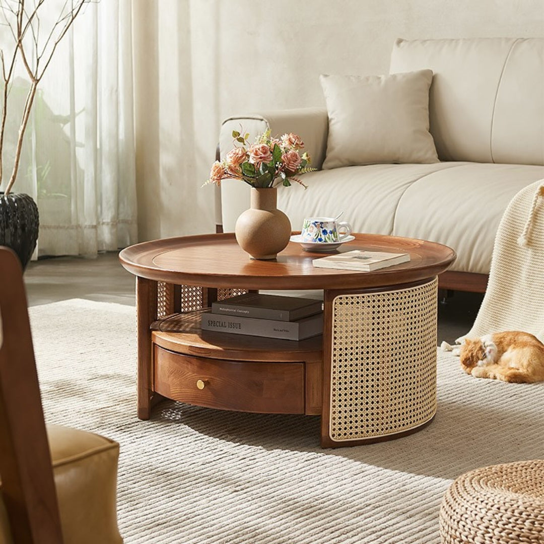 Joren Walnut Wood Coffee Table – Nismaaya Decor