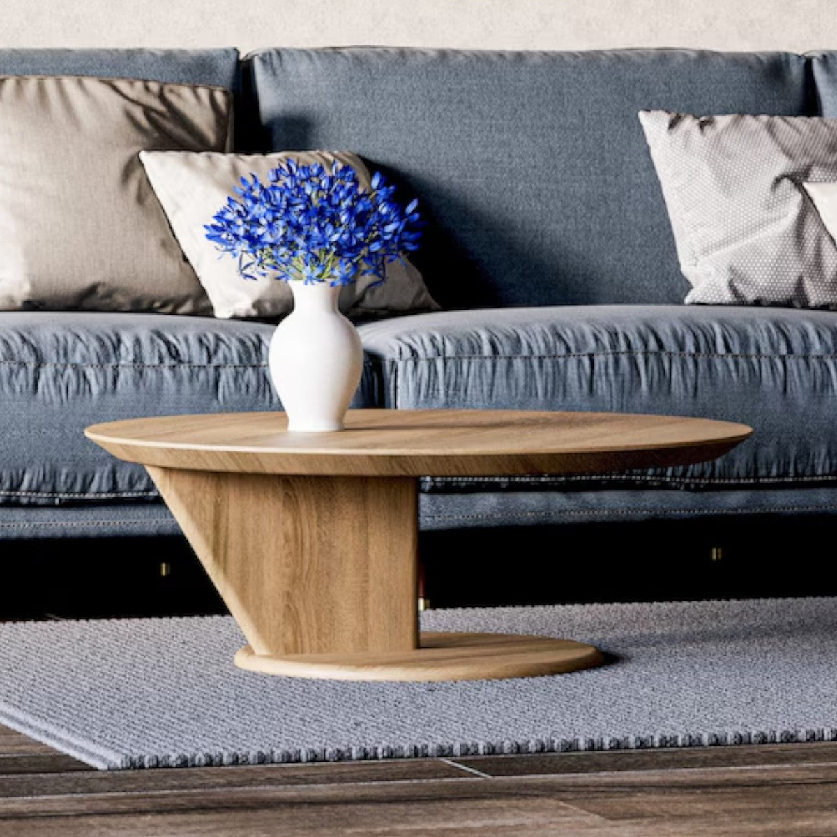 Marlon Oak Wood Coffee Table – Nismaaya Decor