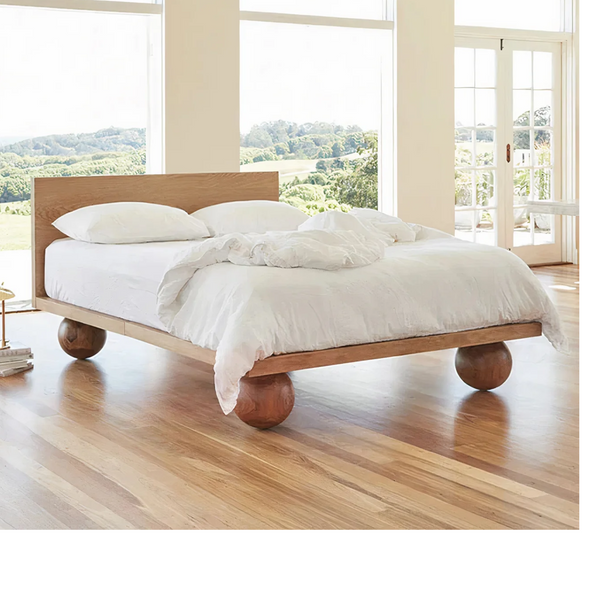 Aadi oak wood bed