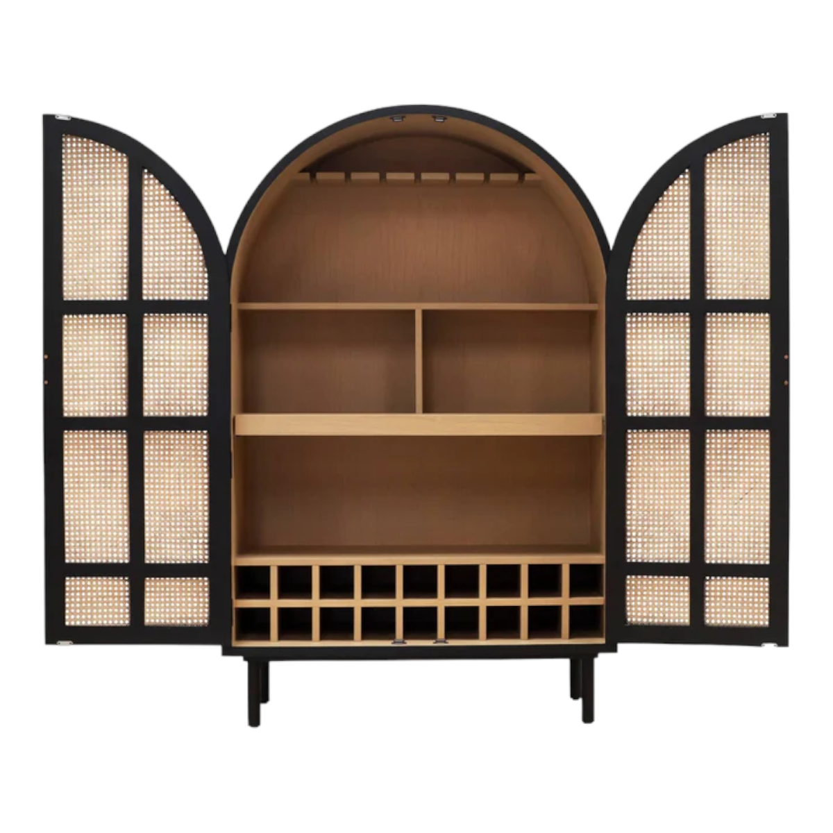Nismaaya Jedrek Rattan Bar Cabinet 3