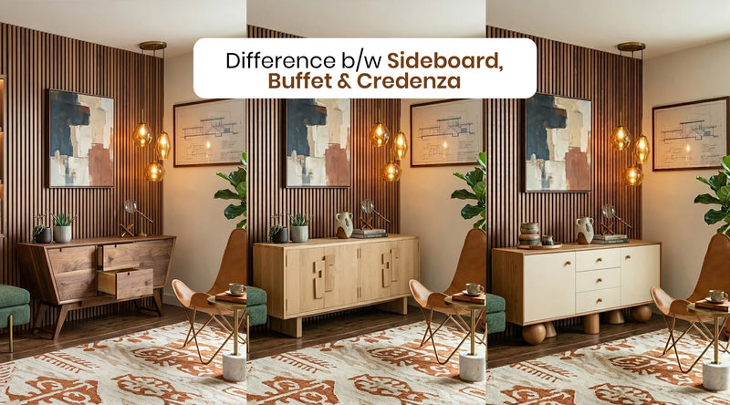 Difference b/w Sideboard, Buffet And Credenza