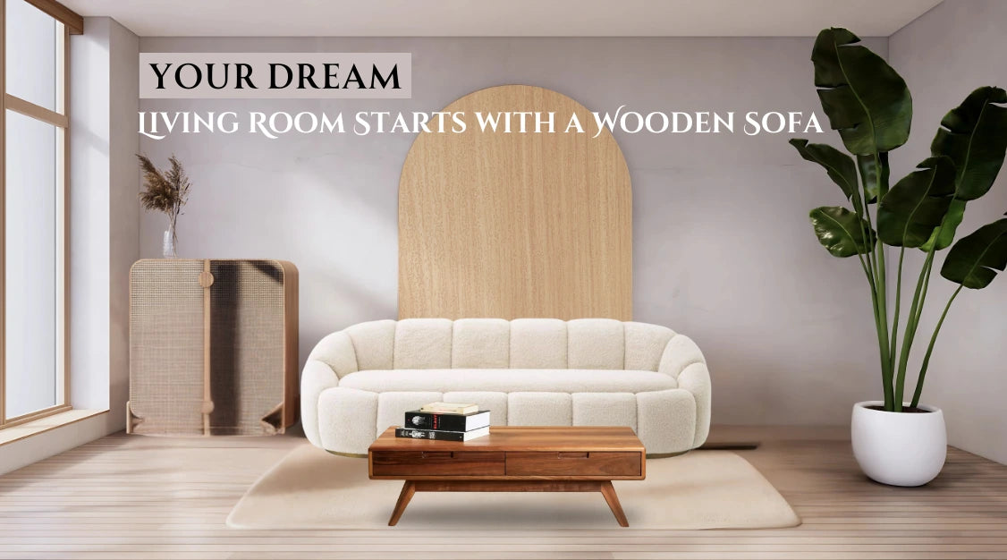 wooden sofa online