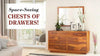 Space-saving walnut chest of drawers for modern home storage