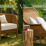 Rattan furniture versus wicker furniture in an outdoor garden setting