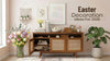 spring easter decoration ideas with modern interior setup and flowers