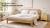 King size bed dimensions guide showing wooden king bed