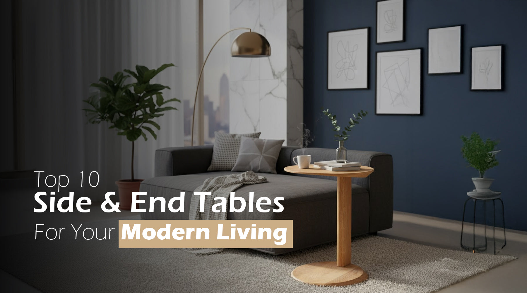 Wooden side tables for living rooms