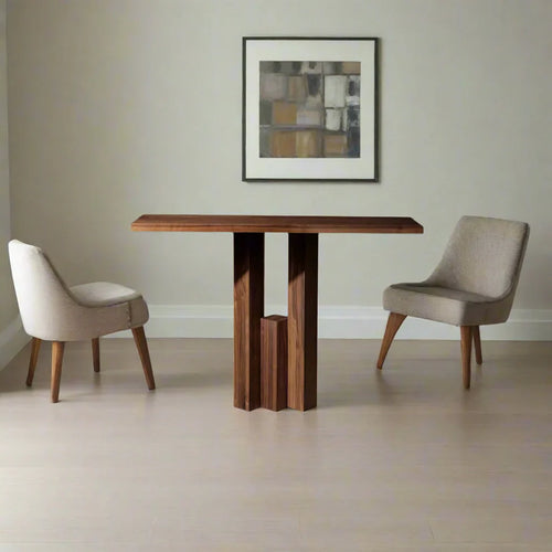 Modern walnut console table with sleek design