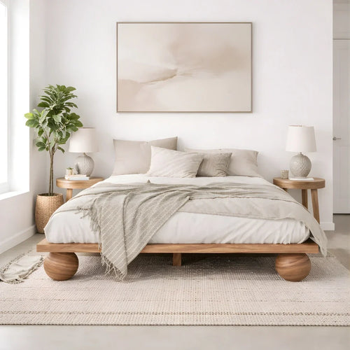 Buy walnut wood bed 