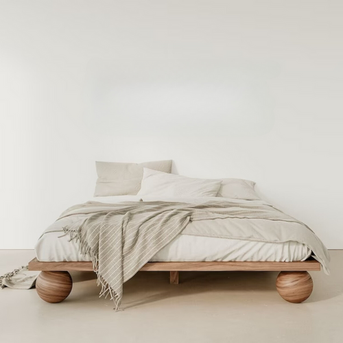 Buy walnut wood bed 