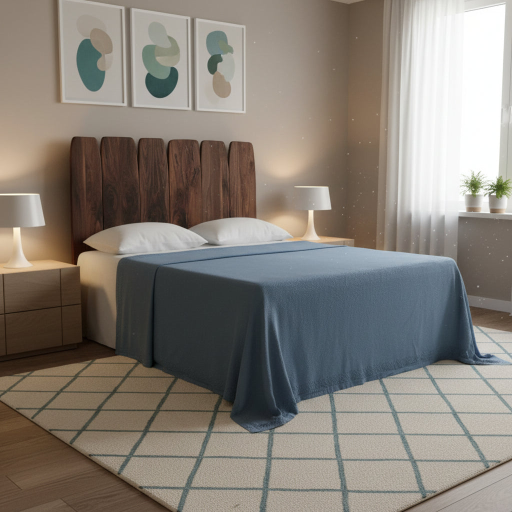 Madrid White Oak Wood Headboard