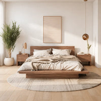 Elie Walnut Wood Bed