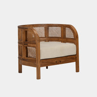 Nest Teak Wood Single Seater Sofa