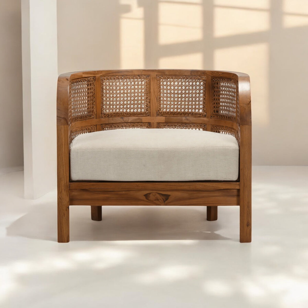 Nest Teak Wood Single Seater Sofa