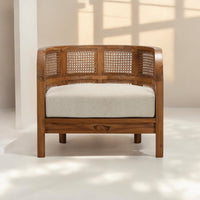 Nest Teak Wood Single Seater Sofa