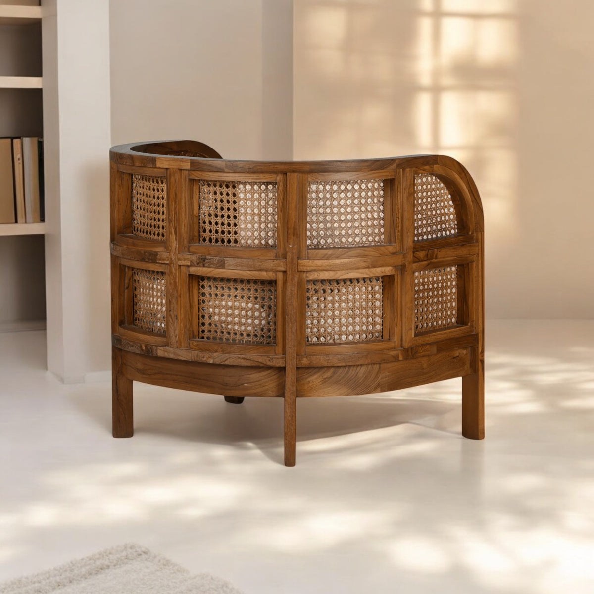 Nest Teak Wood Single Seater Sofa