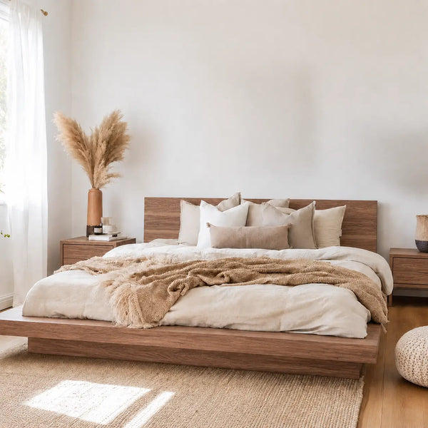Elie Walnut Wood Bed