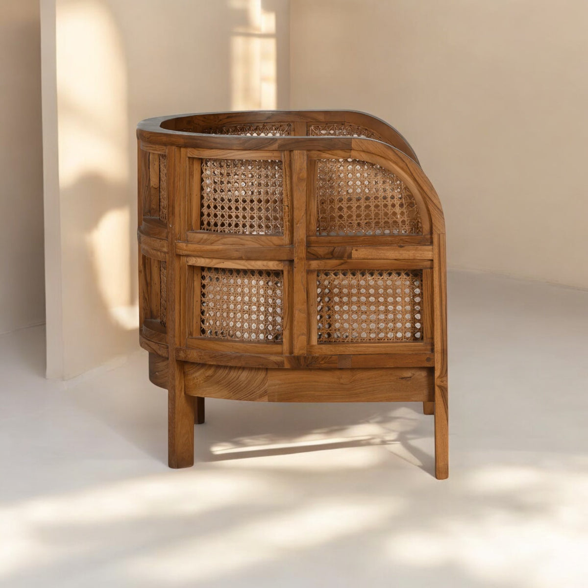Nest Teak Wood Single Seater Sofa