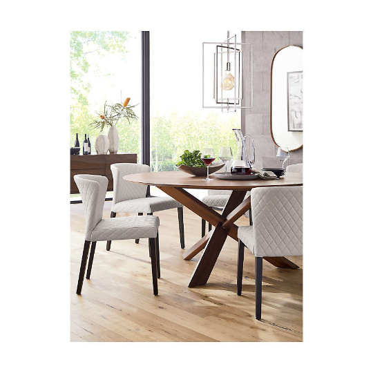 Helia Walnut Wood Dining Table