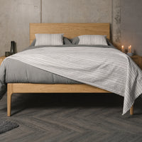 Brick Oak Wood Bed