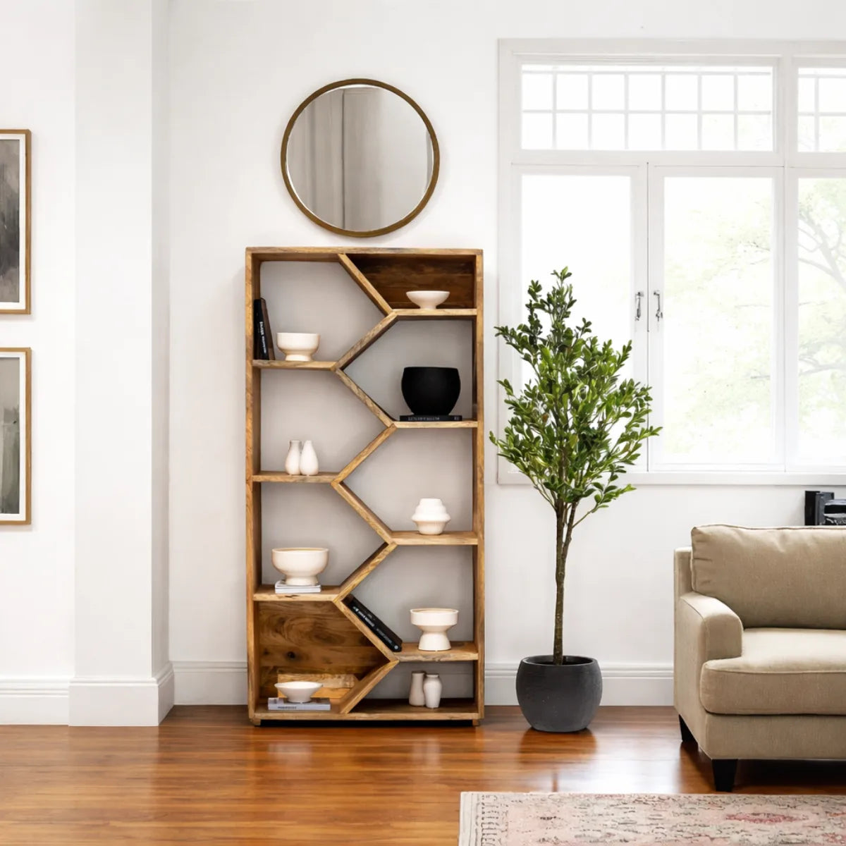 Marion Wooden Display Shelves Unit