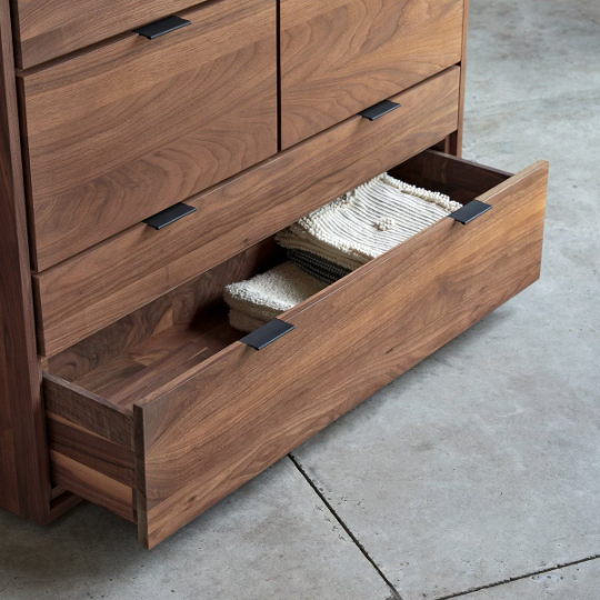 Helena Walnut Wood Chest of Drawers