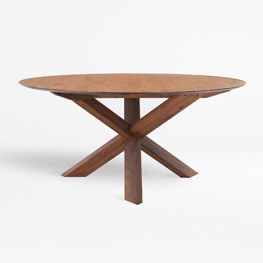 Helia Walnut Wood Dining Table