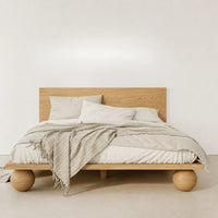 Eliana Oak Wood Bed