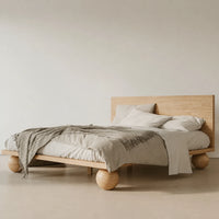 Eliana Oak Wood Bed