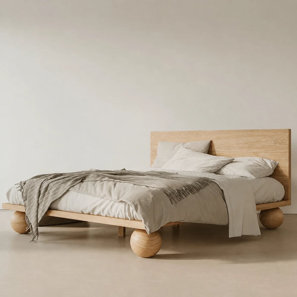 Eliana Oak Wood Bed