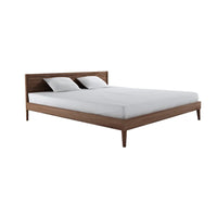 Aina Walnut Wood Bed