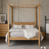 Aba Oak Wood Poster Bed