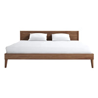 Aina Walnut Wood Bed