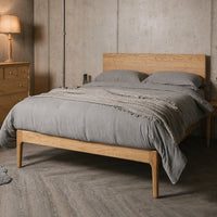 Brick Oak Wood Bed