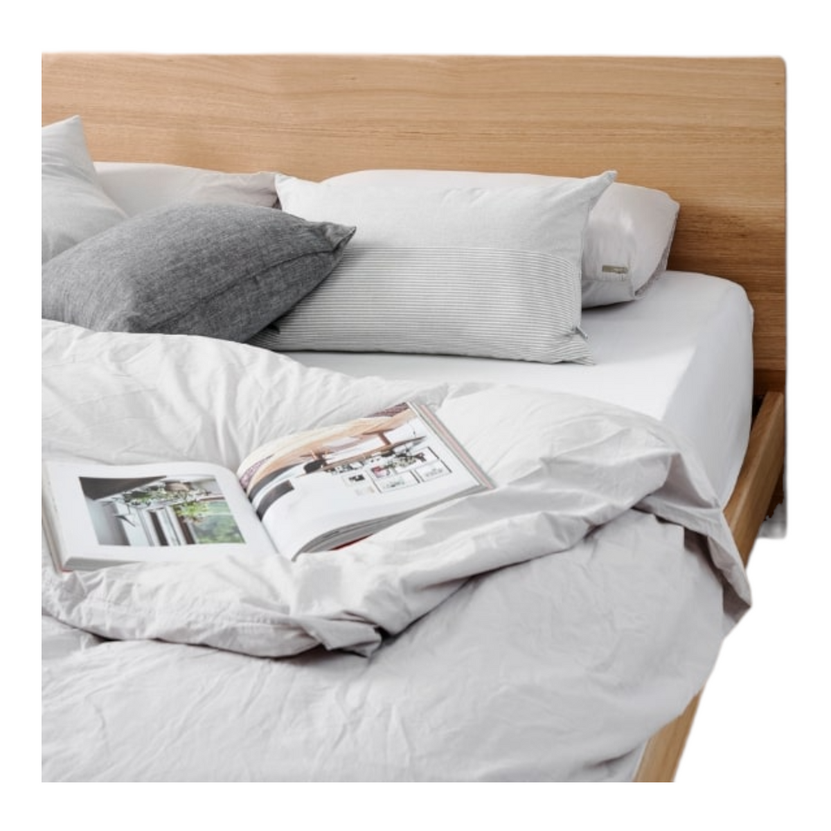 Aasiya Oak Wood Bed - Durable and stylish oak wood bed perfect for any contemporary bedroom