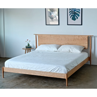 Acelin Oak Wood Bed - Stylish Oak Bed Frame with Natural Finish for Elegant Bedroom Spaces