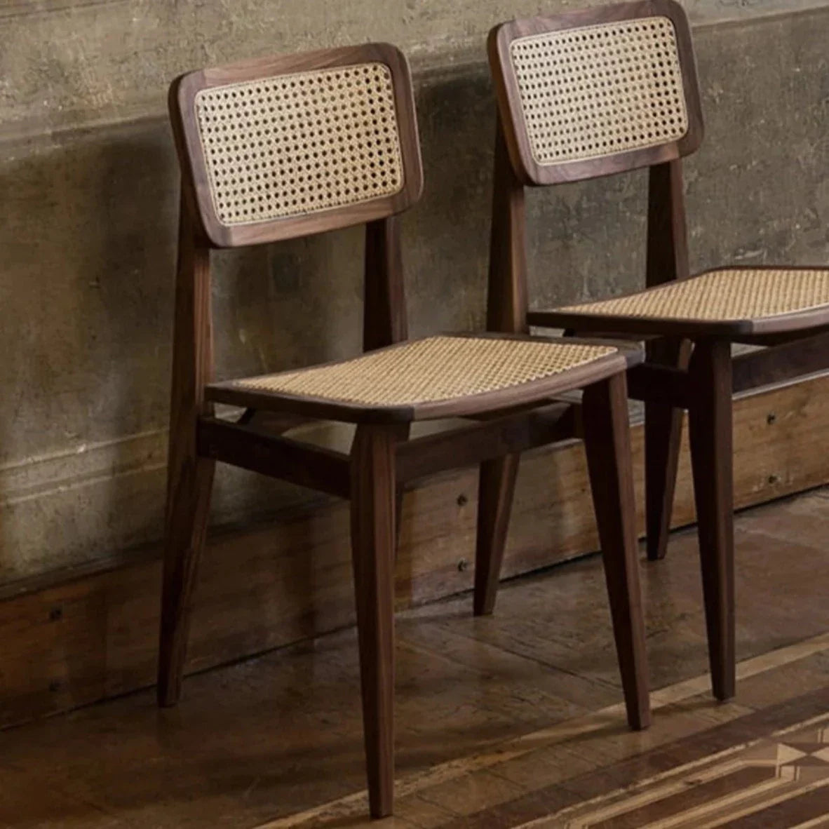 Lanut Rattan Acorn Walnut Wood & Rattan Dining Chair – Nismaaya Decor