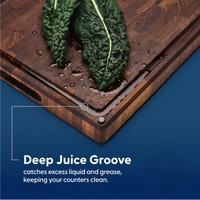 Nismaaya Black Walnut End Grain Cutting Board with Non-Slip Feet