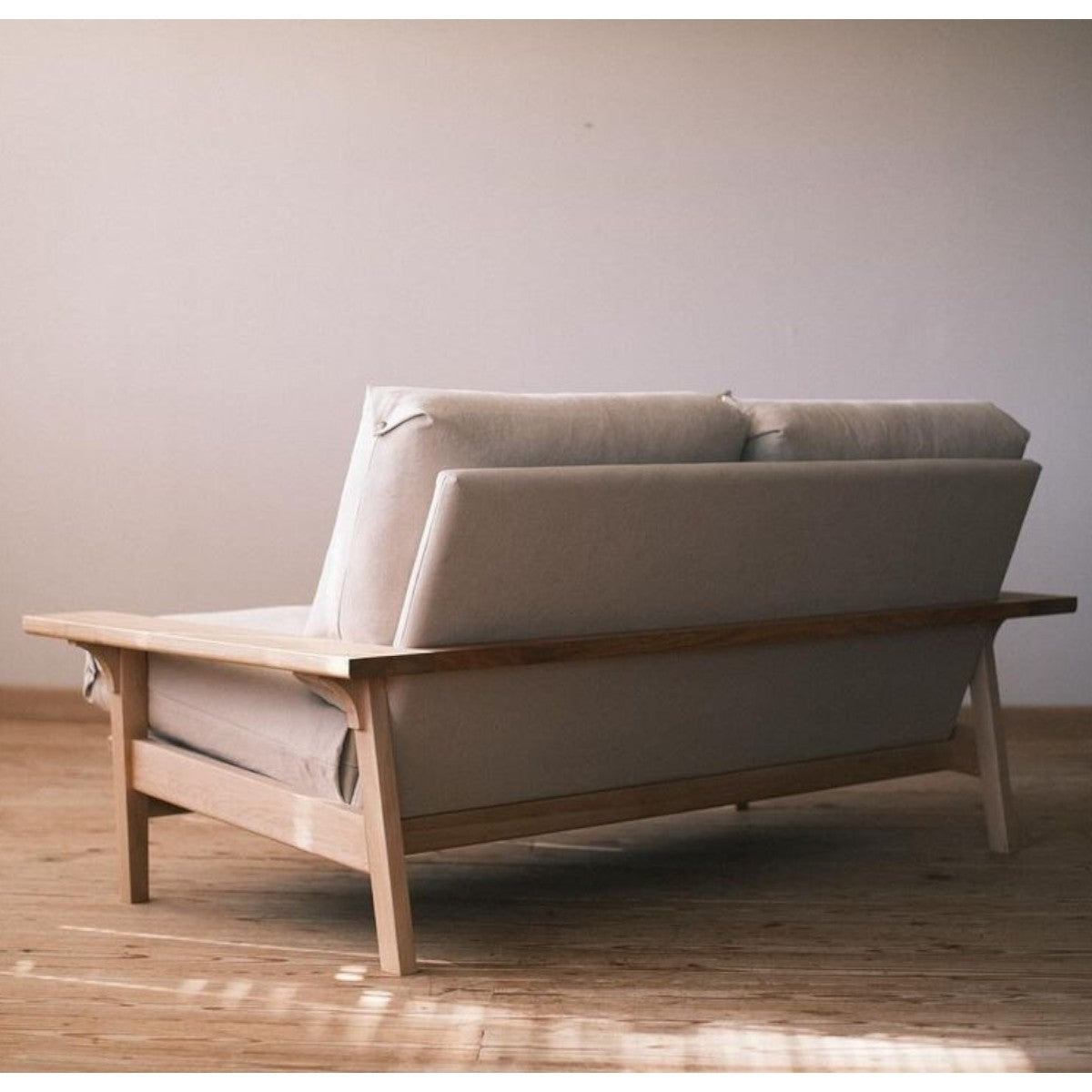 Darrin 3 Seater Wooden Sofa – Premium Oak Wood Frame & Soft Fabric for Ultimate Comfort