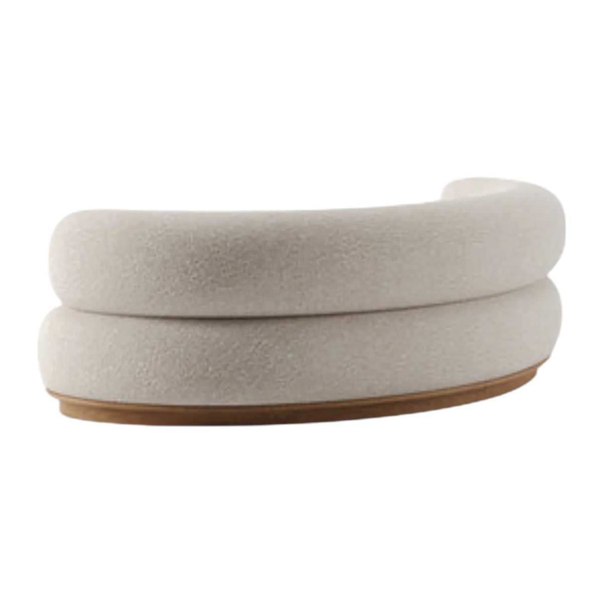 Designer Delicia Oak Wood Sofa with Plush Boucle Upholstery – Perfect for Home