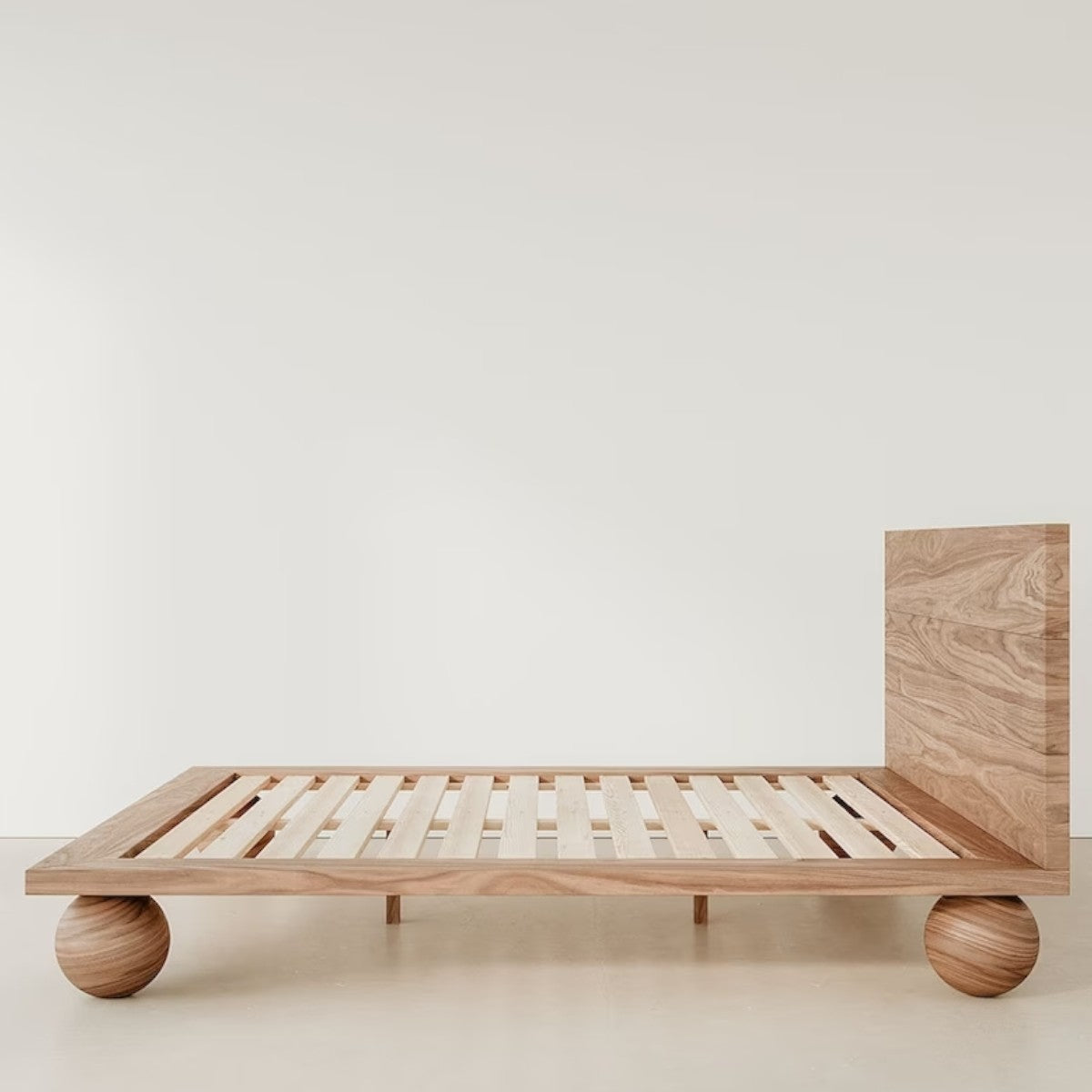 Eliana Walnut Wood Bed 3