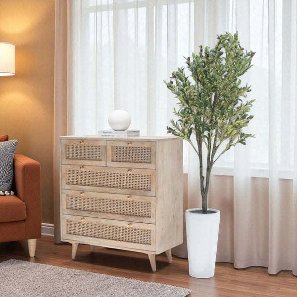 Eliza Rattan Wood Sideboard