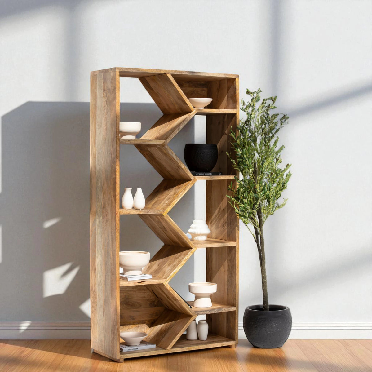 Marion Wooden Display Shelves Unit