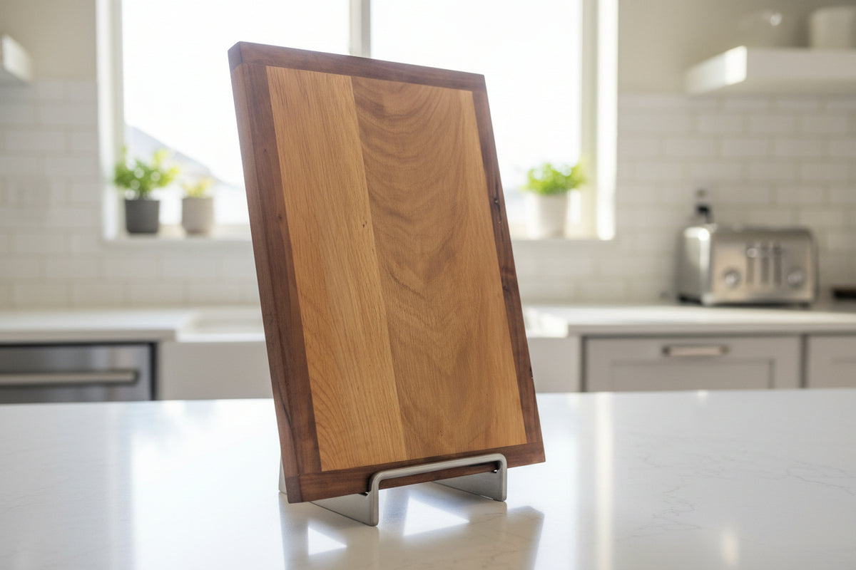 Nismaaya Viyana White Oak Wood and Walnut Wood Boarder Cutting and Chopping Board
