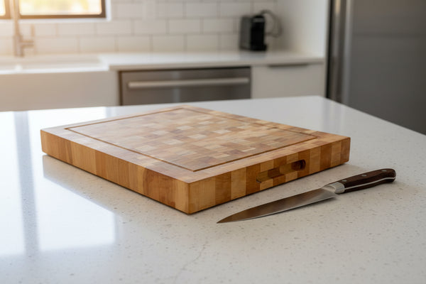 Nismaaya Viya  Teak Wood Checker Design Cutting and Chopping Board