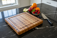Nismaaya Walnut & White oak Checker Design Cutting and Chopping Board