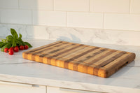 Nismaaya Walnut & White oak Stripe Design Cutting and Chopping Board