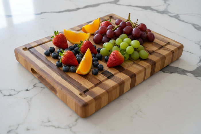 Nismaaya Walnut & White oak Stripe Design Cutting and Chopping Board