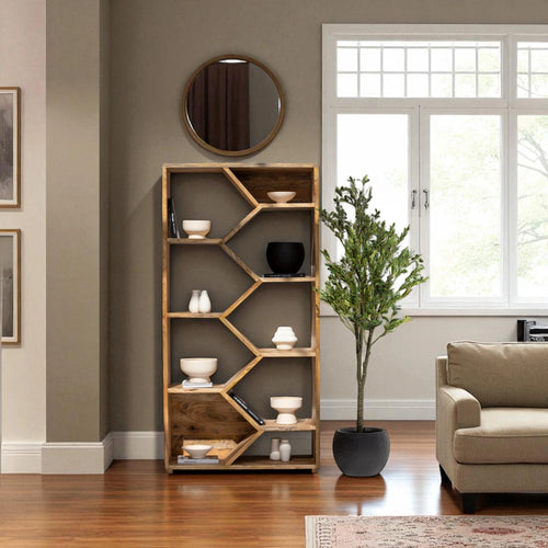 Custom made wood bookshelves online India