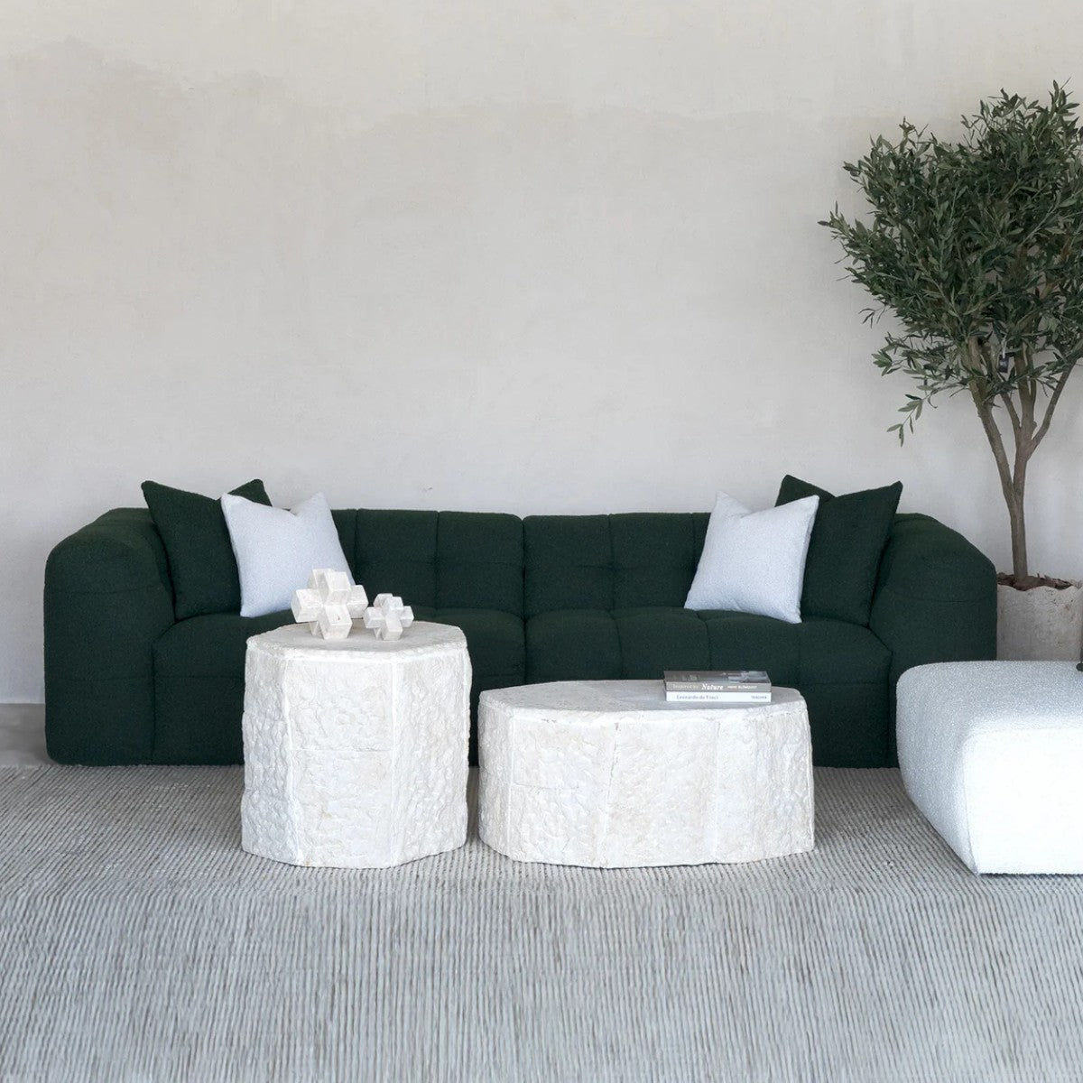 Modern Bane 3 Seater Sofa in Boucle Fabric – Comfortable and Chic